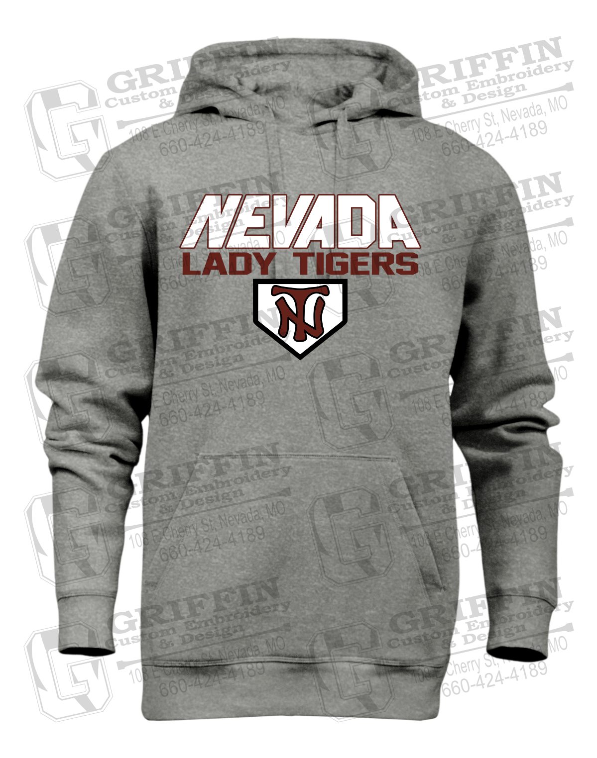 Heavyweight Fleece Hoodie - Softball - Nevada Tigers 26-D