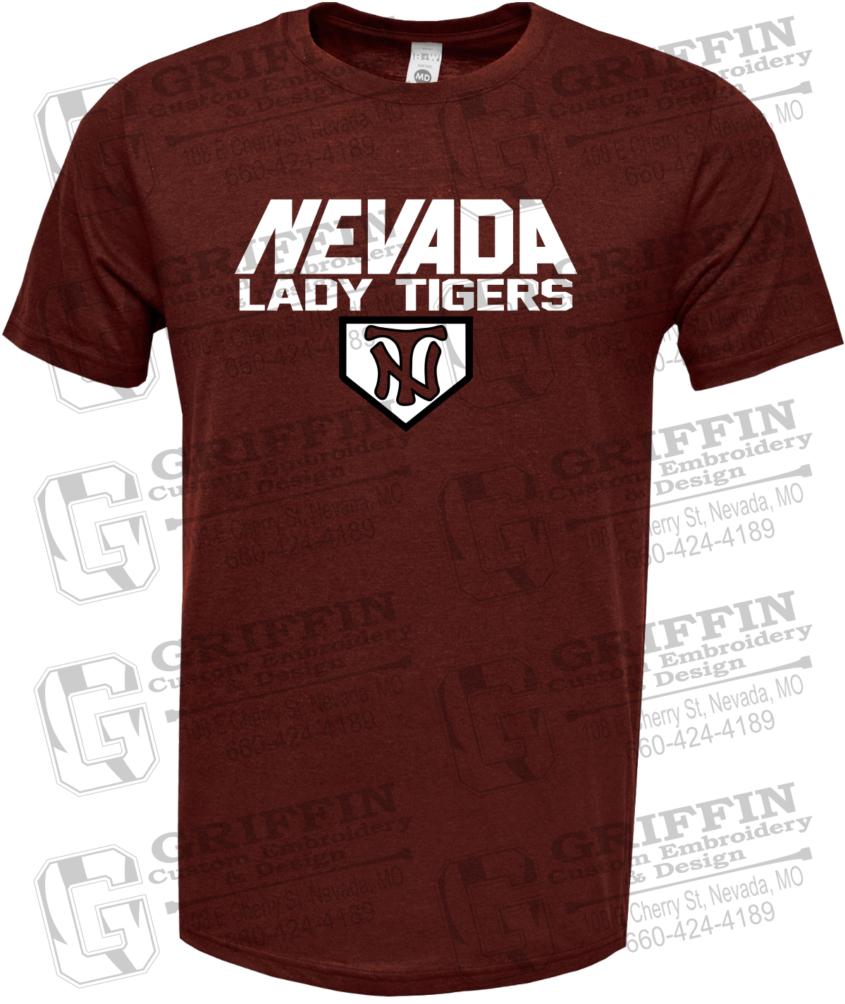 Soft-Tek Short Sleeve T-Shirt - Softball - Nevada Tigers 26-D