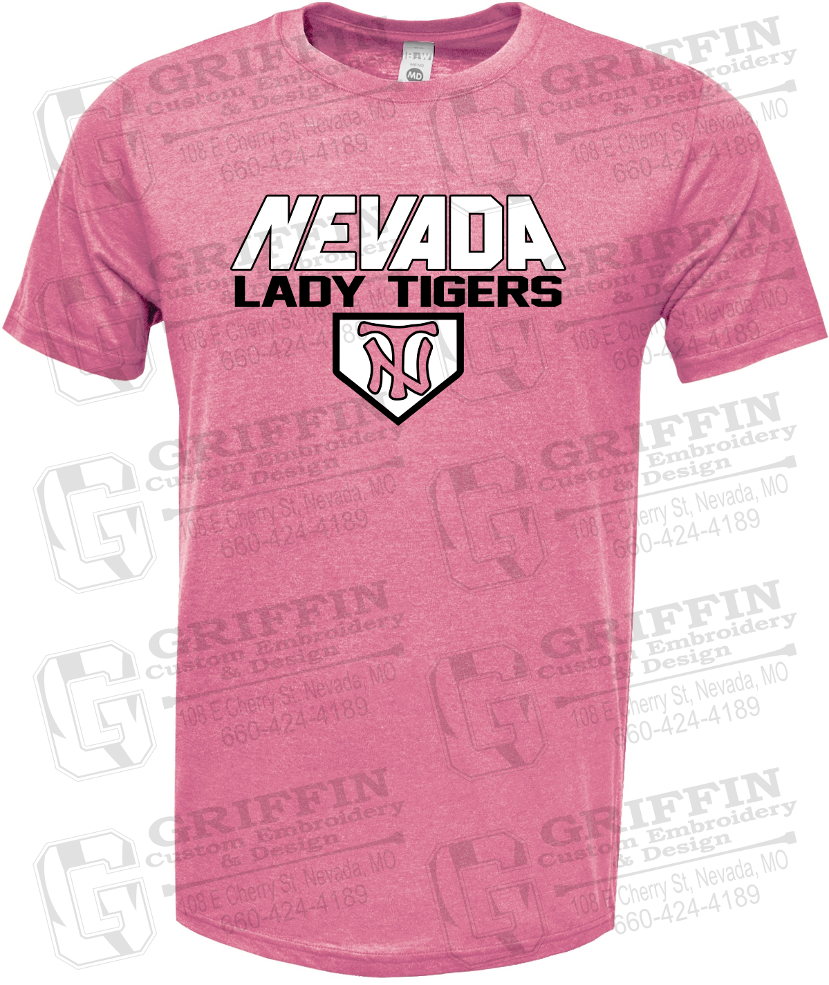 Soft-Tek Short Sleeve T-Shirt - Softball - Nevada Tigers 26-D