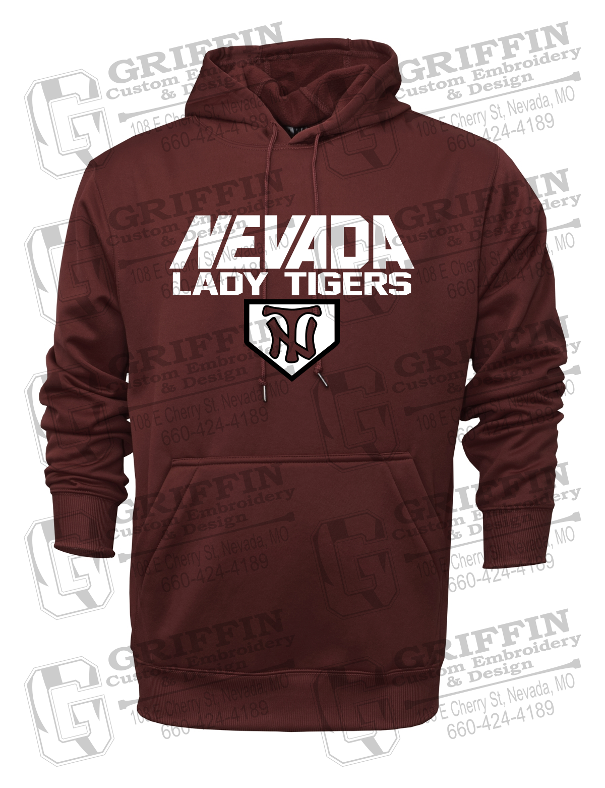 Performance Fleece Hoodie - Softball - Nevada Tigers 26-D