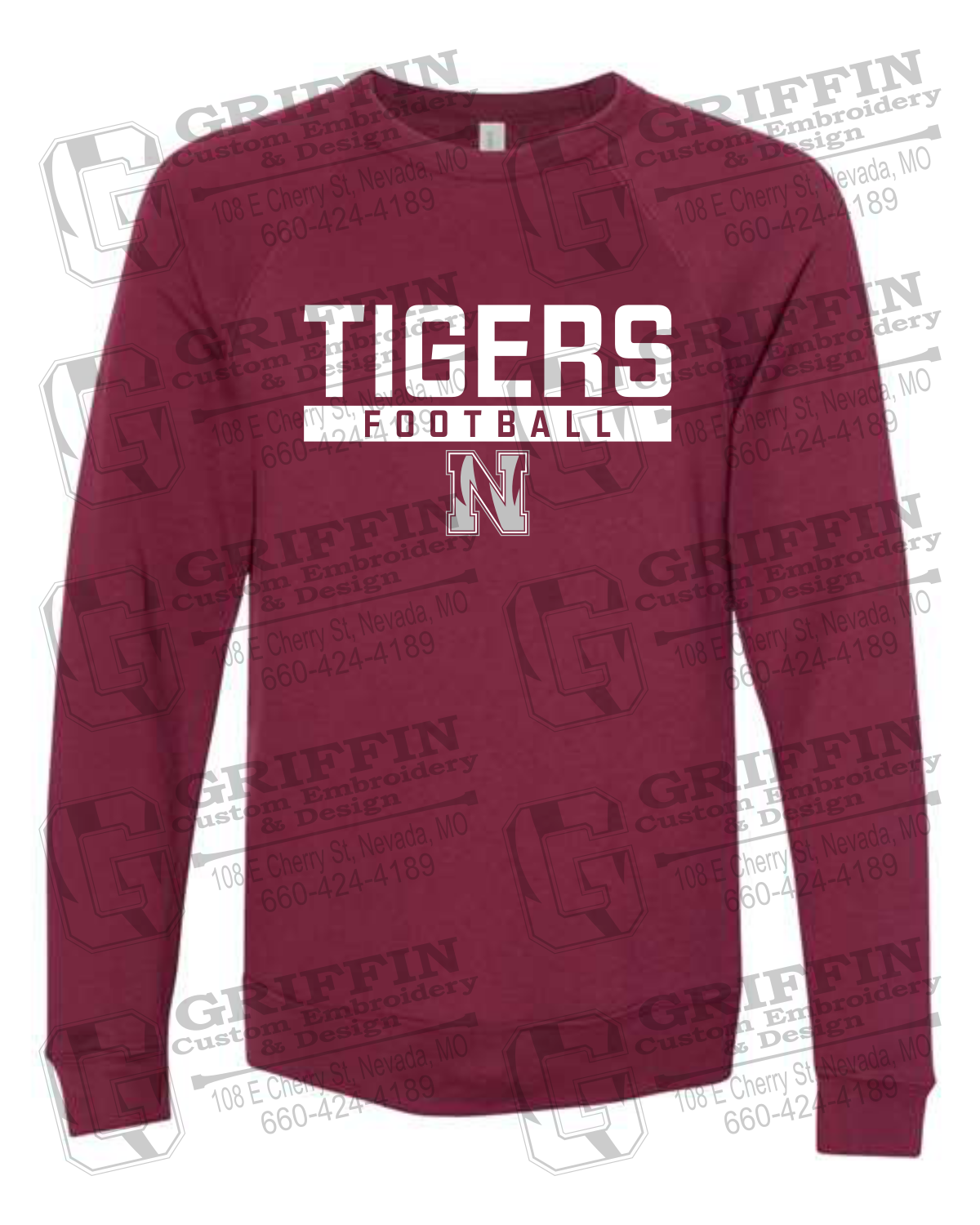 Sponge Fleece Sweatshirt - Football - Nevada Tigers 26-E