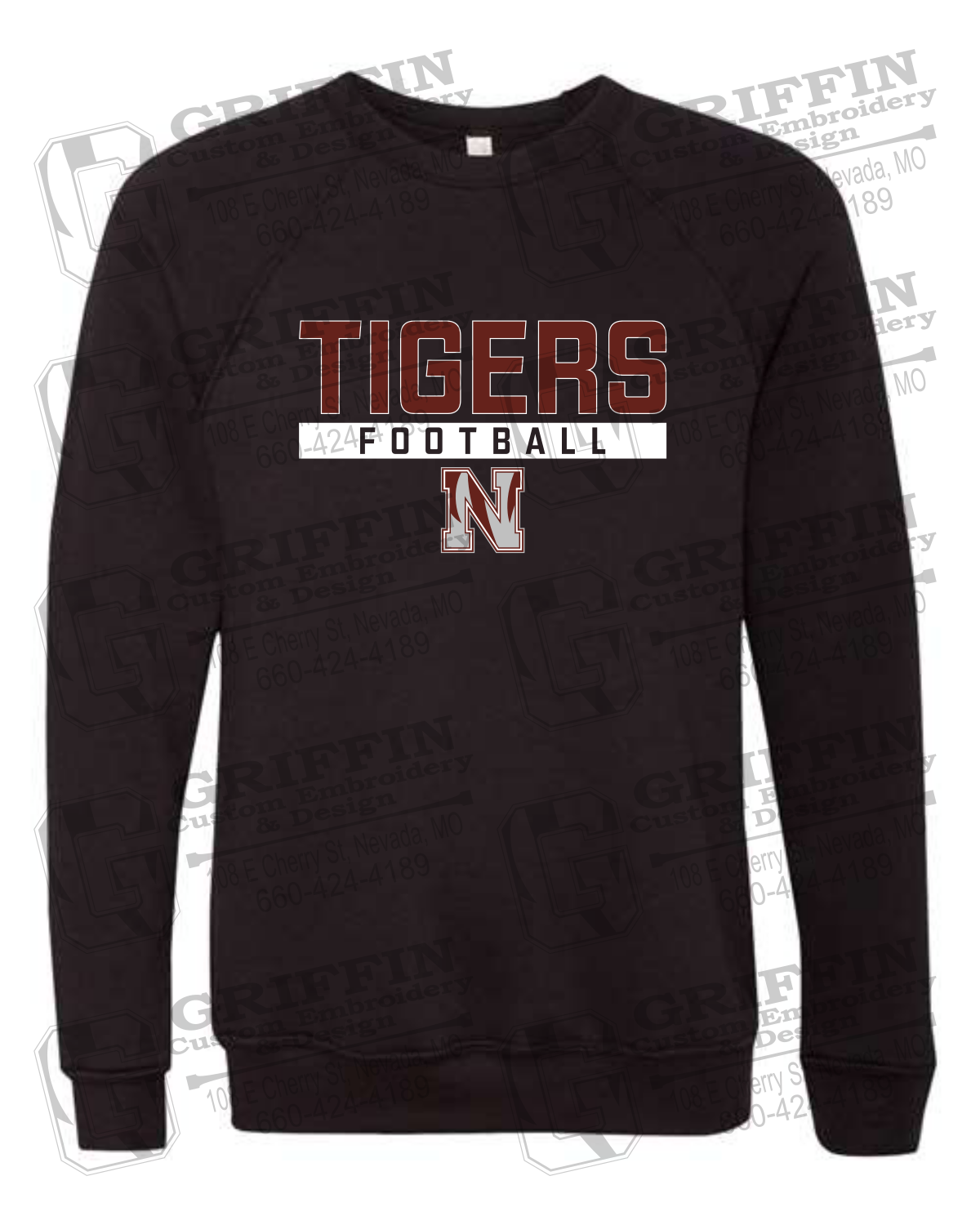 Sponge Fleece Sweatshirt - Football - Nevada Tigers 26-E