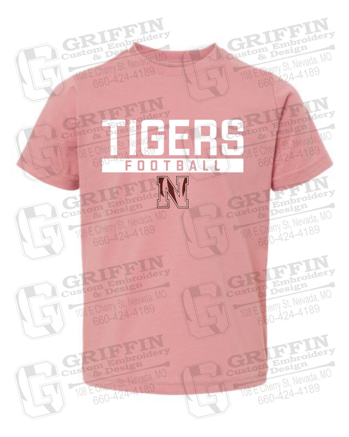 Toddler/Infant Cotton T-Shirt - Football - Nevada Tigers 26-E