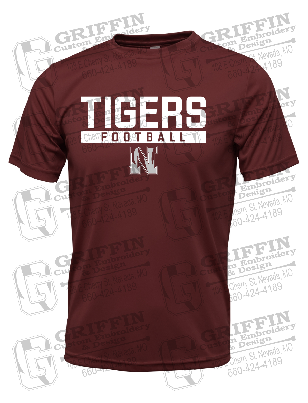 Dry-Fit Short Sleeve T-Shirt - Football - Nevada Tigers 26-E