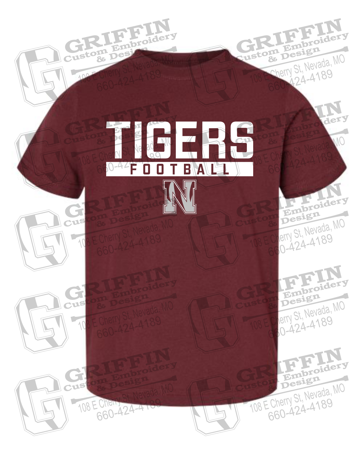Toddler/Infant Cotton T-Shirt - Football - Nevada Tigers 26-E