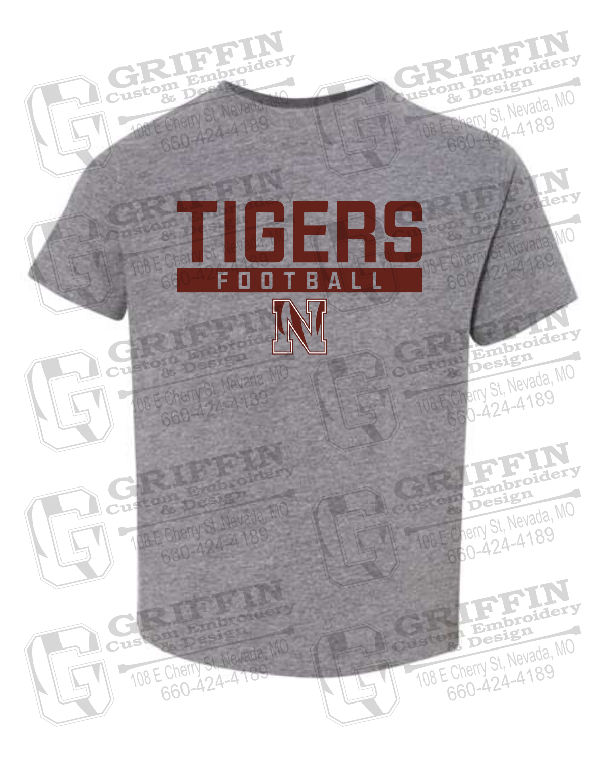 Toddler/Infant Cotton T-Shirt - Football - Nevada Tigers 26-E