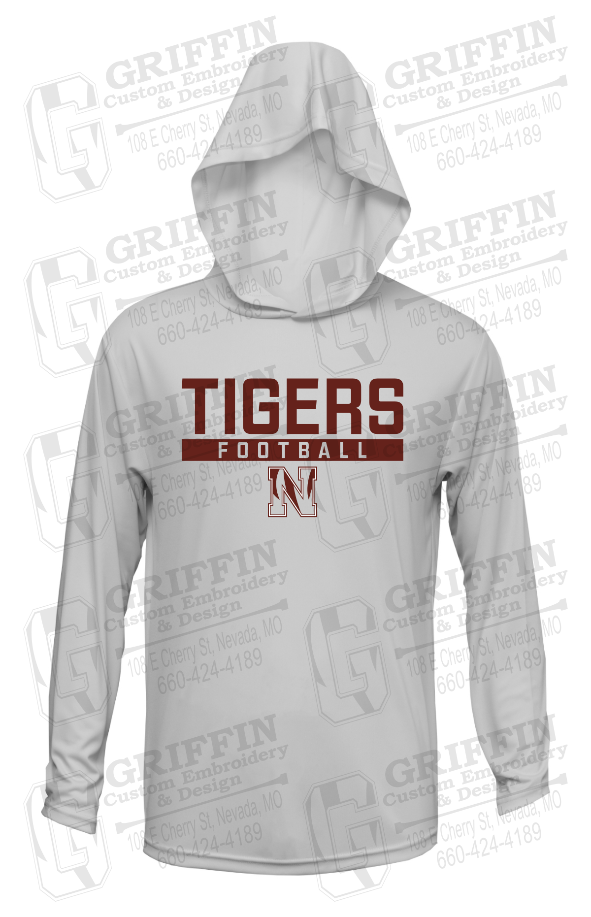 Dry-Fit T-Shirt Hoodie - Football - Nevada Tigers 26-E