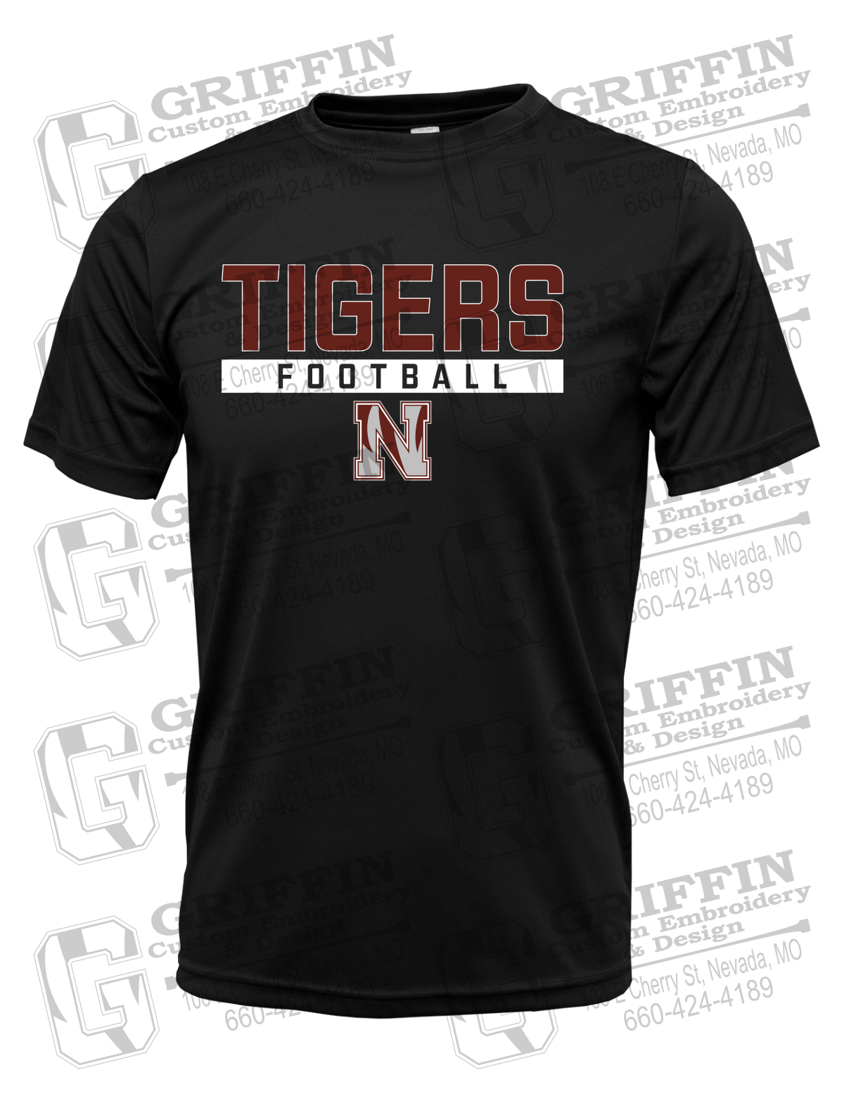 Dry-Fit Short Sleeve T-Shirt - Football - Nevada Tigers 26-E