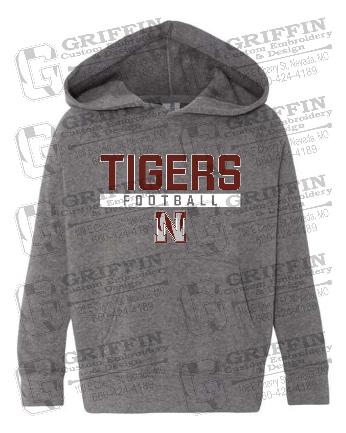 Toddler Hoodie - Football - Nevada Tigers 26-E