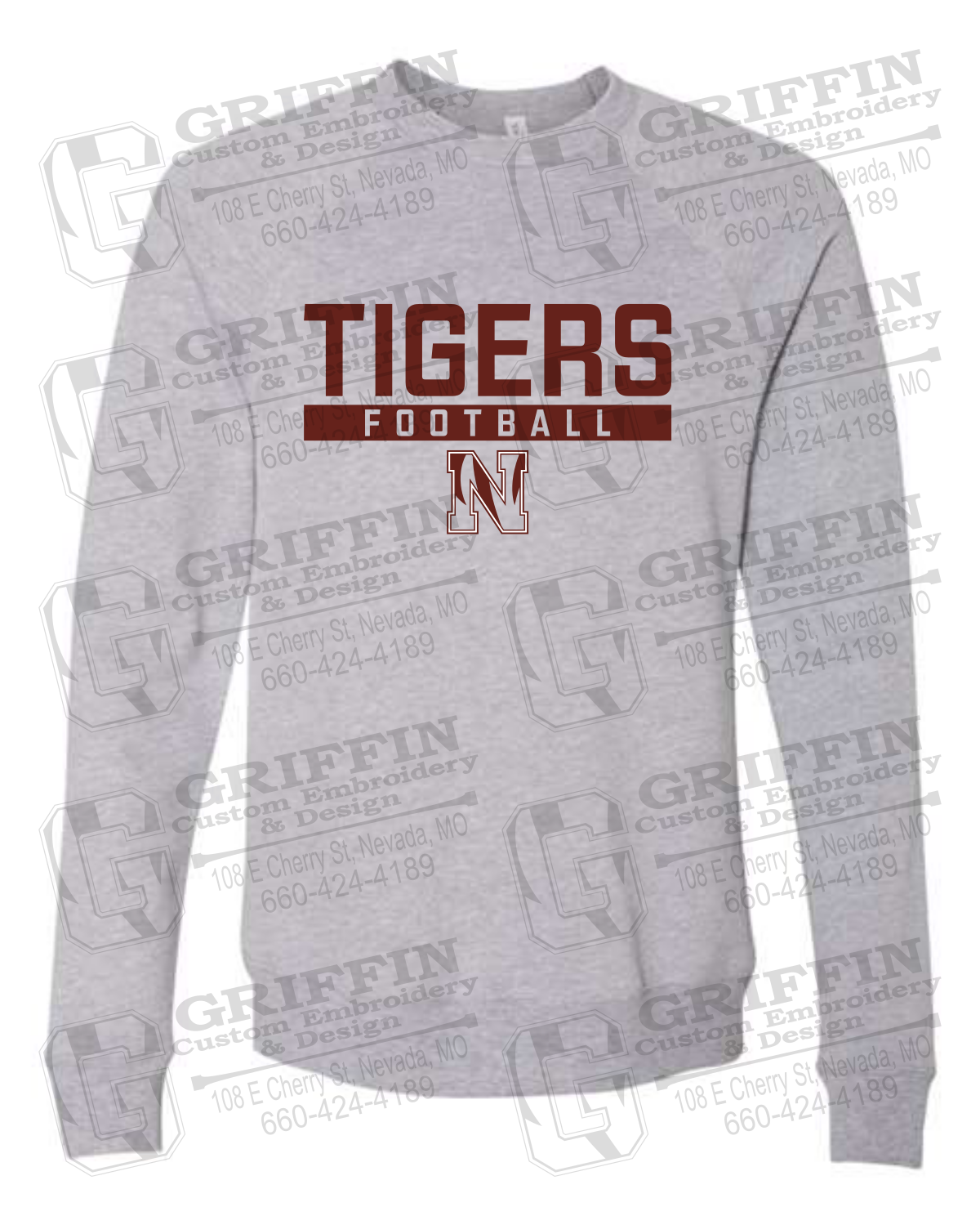 Sponge Fleece Sweatshirt - Football - Nevada Tigers 26-E