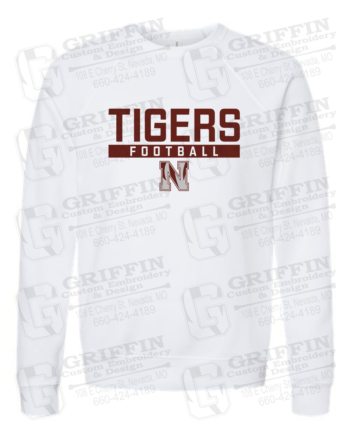 Sponge Fleece Sweatshirt - Football - Nevada Tigers 26-E