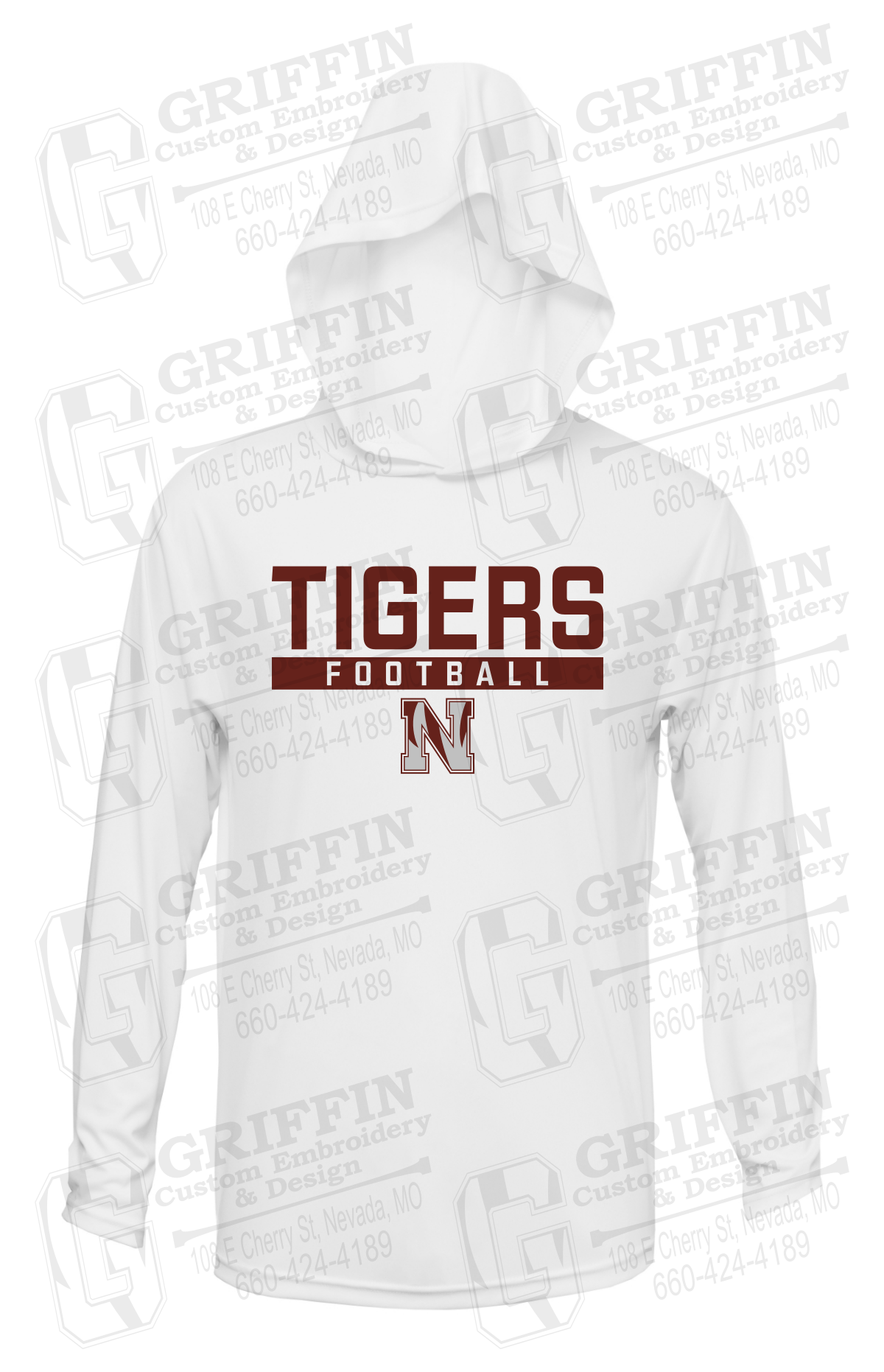 Dry-Fit T-Shirt Hoodie - Football - Nevada Tigers 26-E
