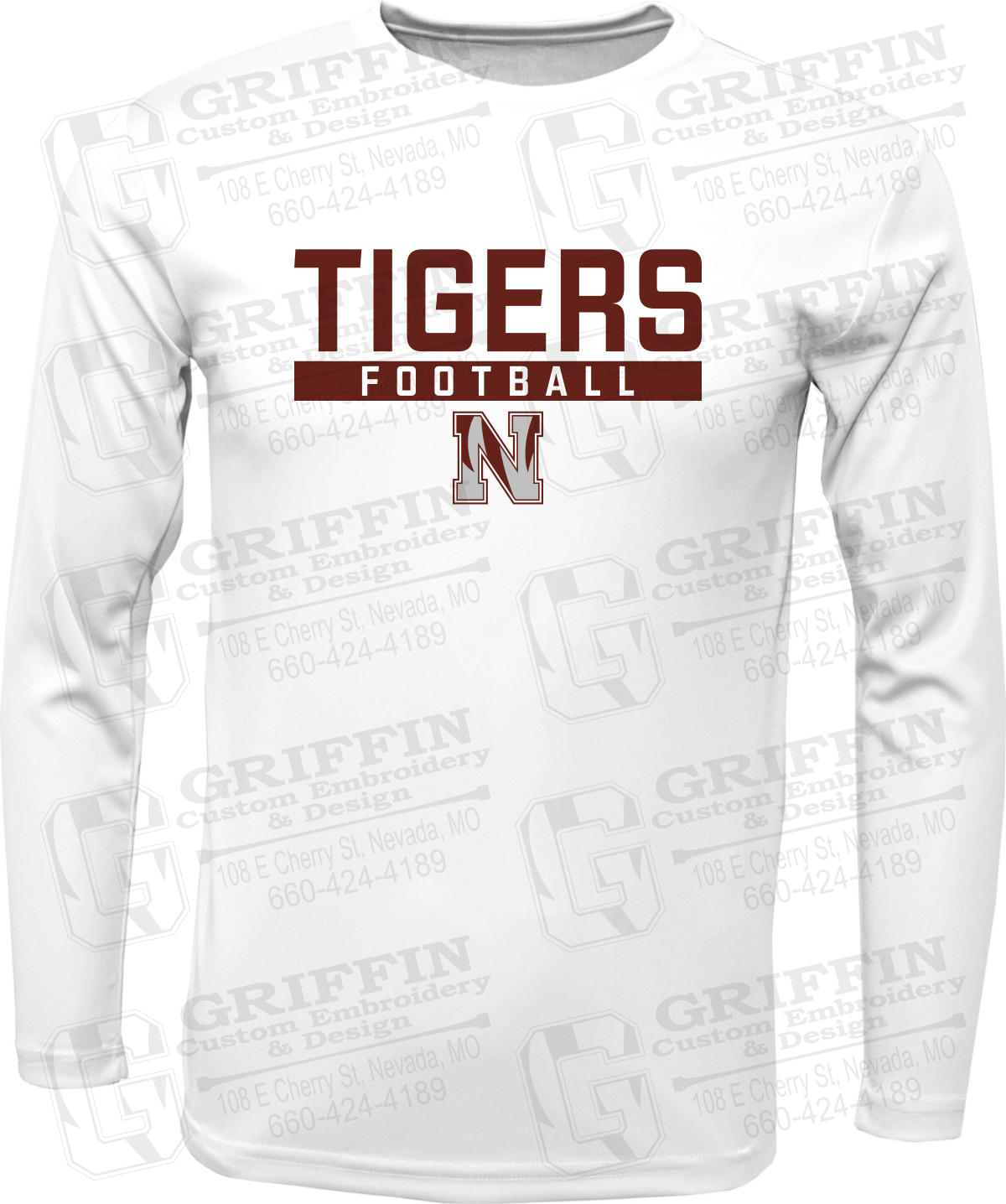 Dry-Fit Long Sleeve T-Shirt - Football - Nevada Tigers 26-E