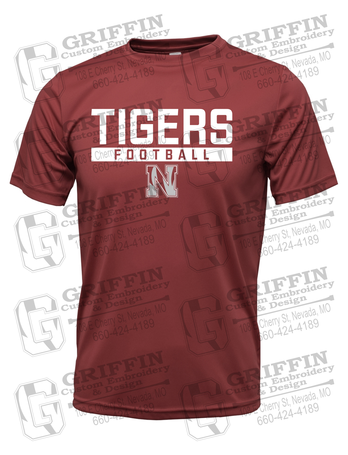 Dry-Fit Short Sleeve T-Shirt - Football - Nevada Tigers 26-E