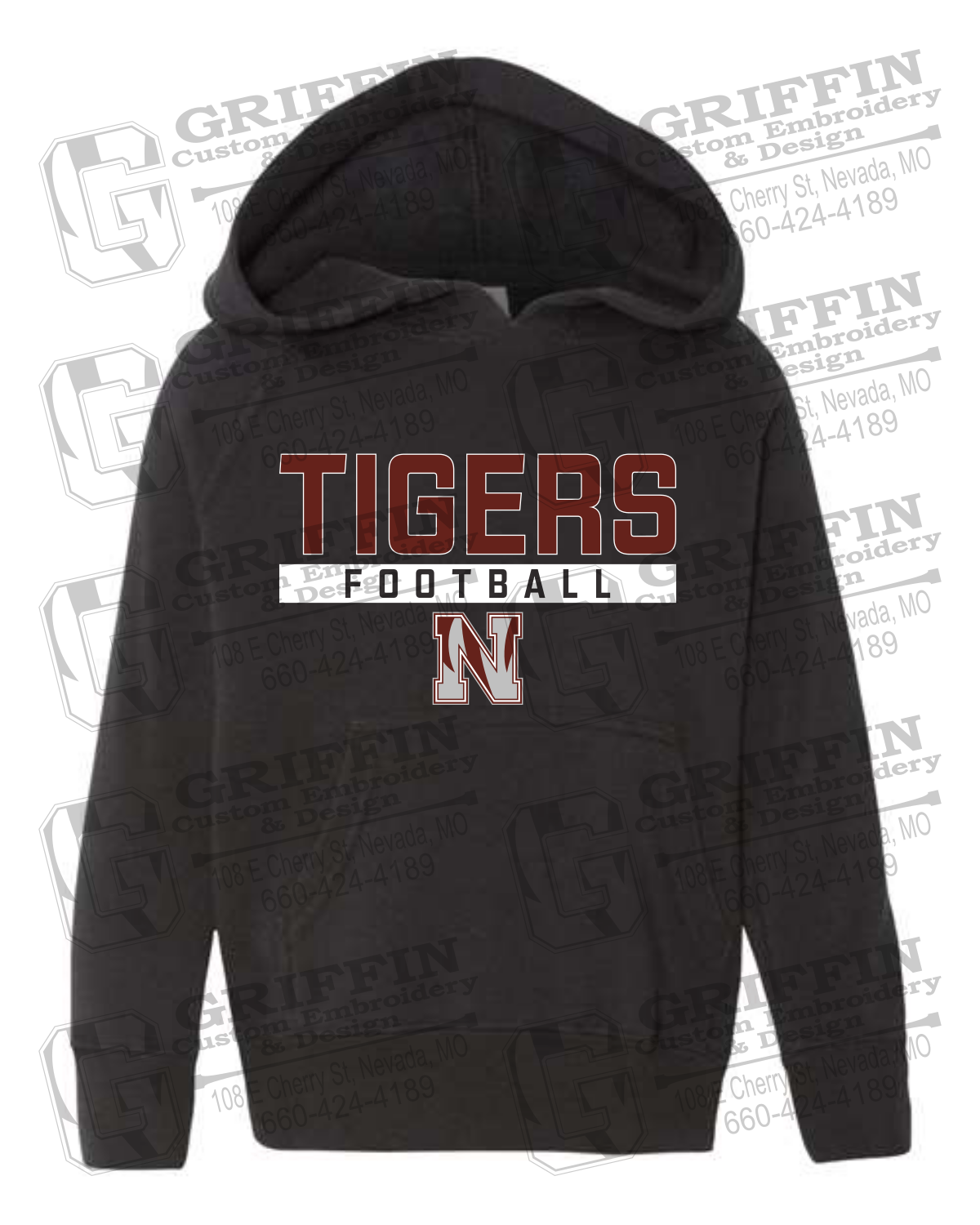 Toddler Hoodie - Football - Nevada Tigers 26-E