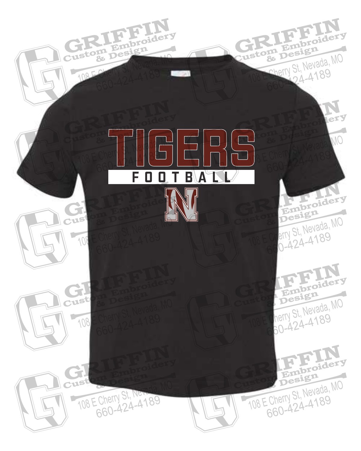 Toddler/Infant Cotton T-Shirt - Football - Nevada Tigers 26-E