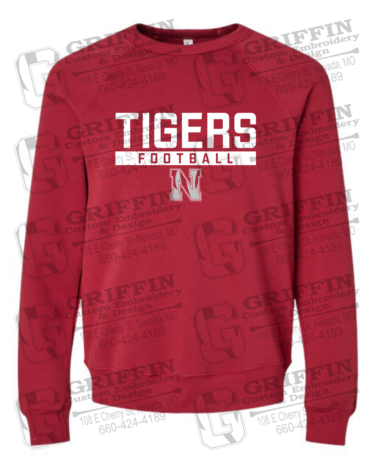Sponge Fleece Sweatshirt - Football - Nevada Tigers 26-E
