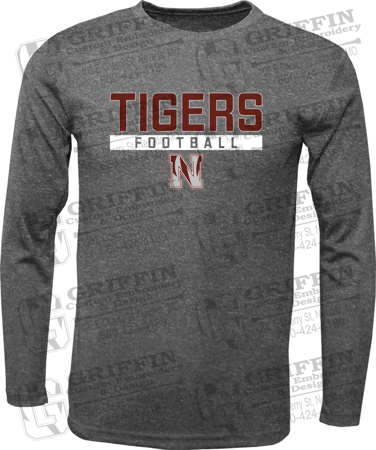Dry-Fit Long Sleeve T-Shirt - Football - Nevada Tigers 26-E