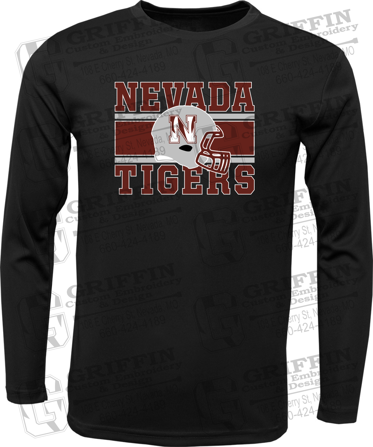 Dry-Fit Long Sleeve T-Shirt - Football - Nevada Tigers 26-F