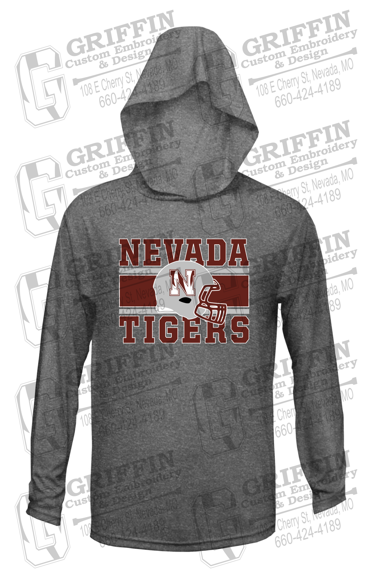 Dry-Fit T-Shirt Hoodie - Football - Nevada Tigers 26-F