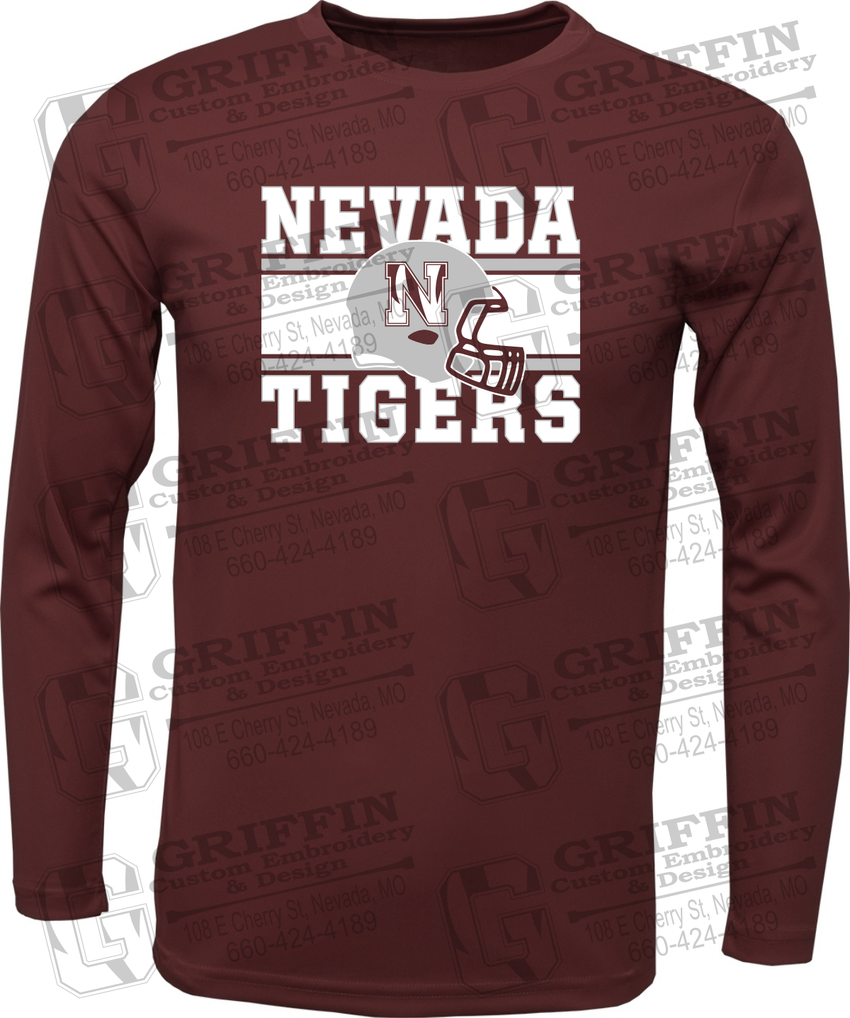 Dry-Fit Long Sleeve T-Shirt - Football - Nevada Tigers 26-F