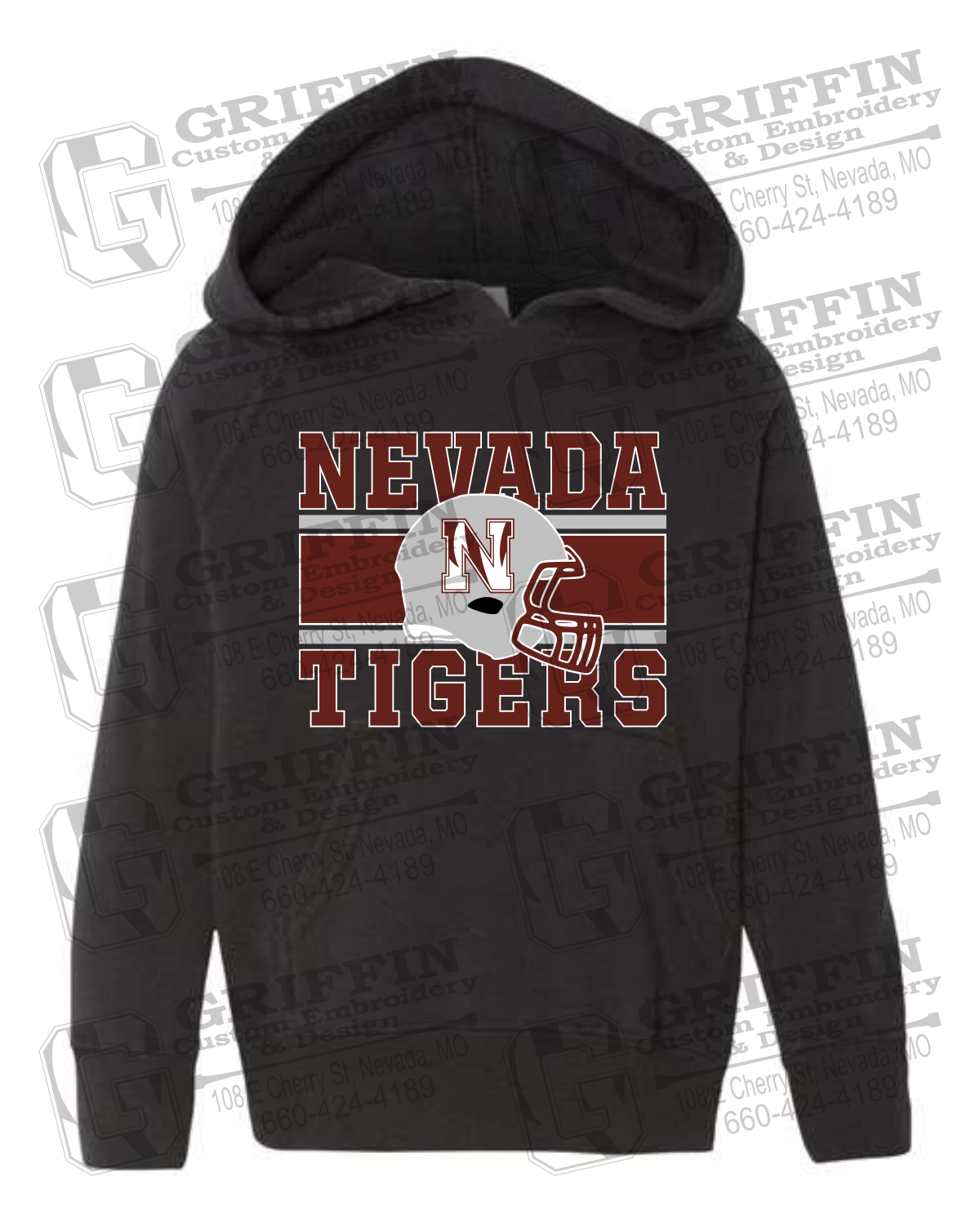 Toddler Hoodie - Football - Nevada Tigers 26-F
