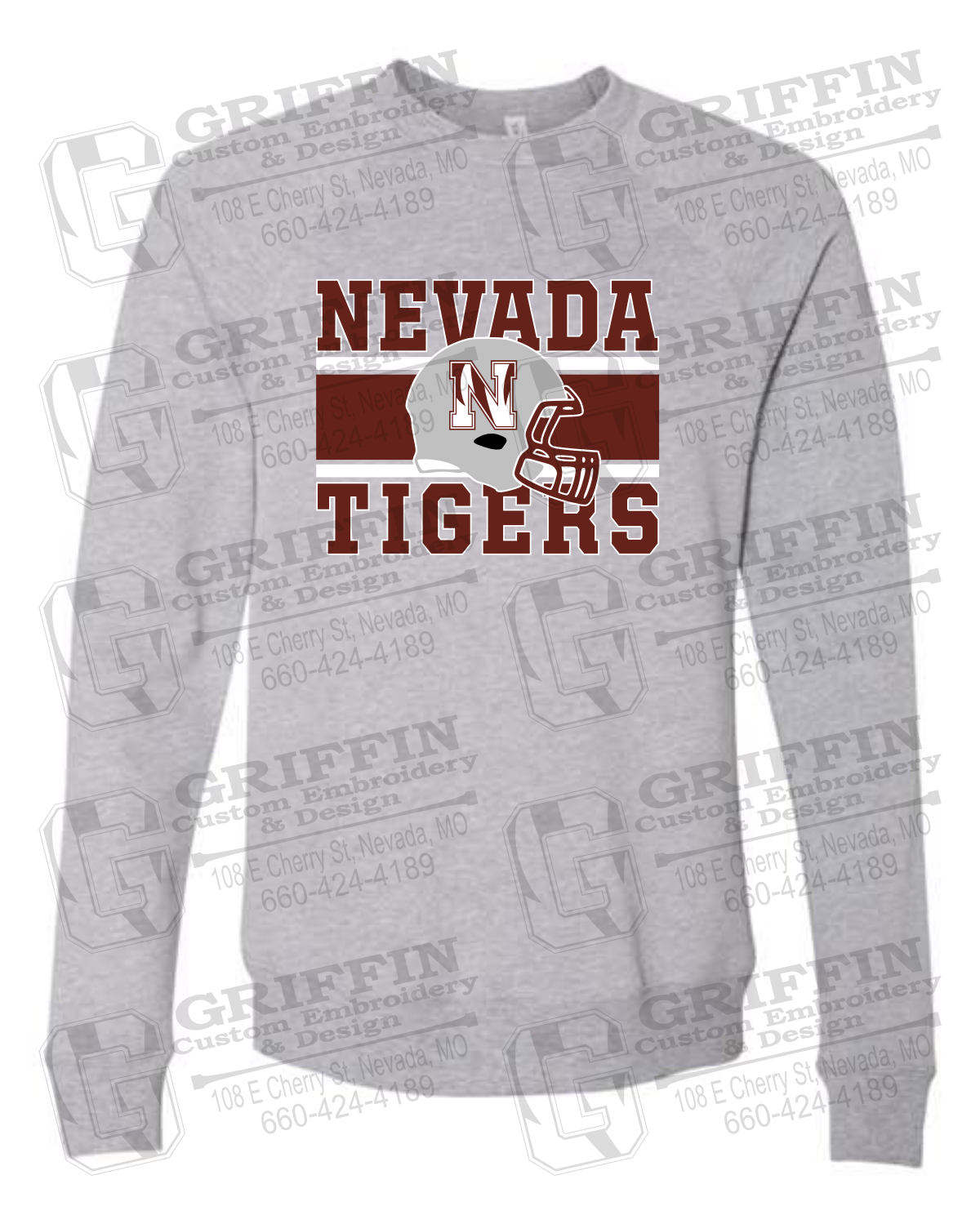 Sponge Fleece Sweatshirt - Football - Nevada Tigers 26-F