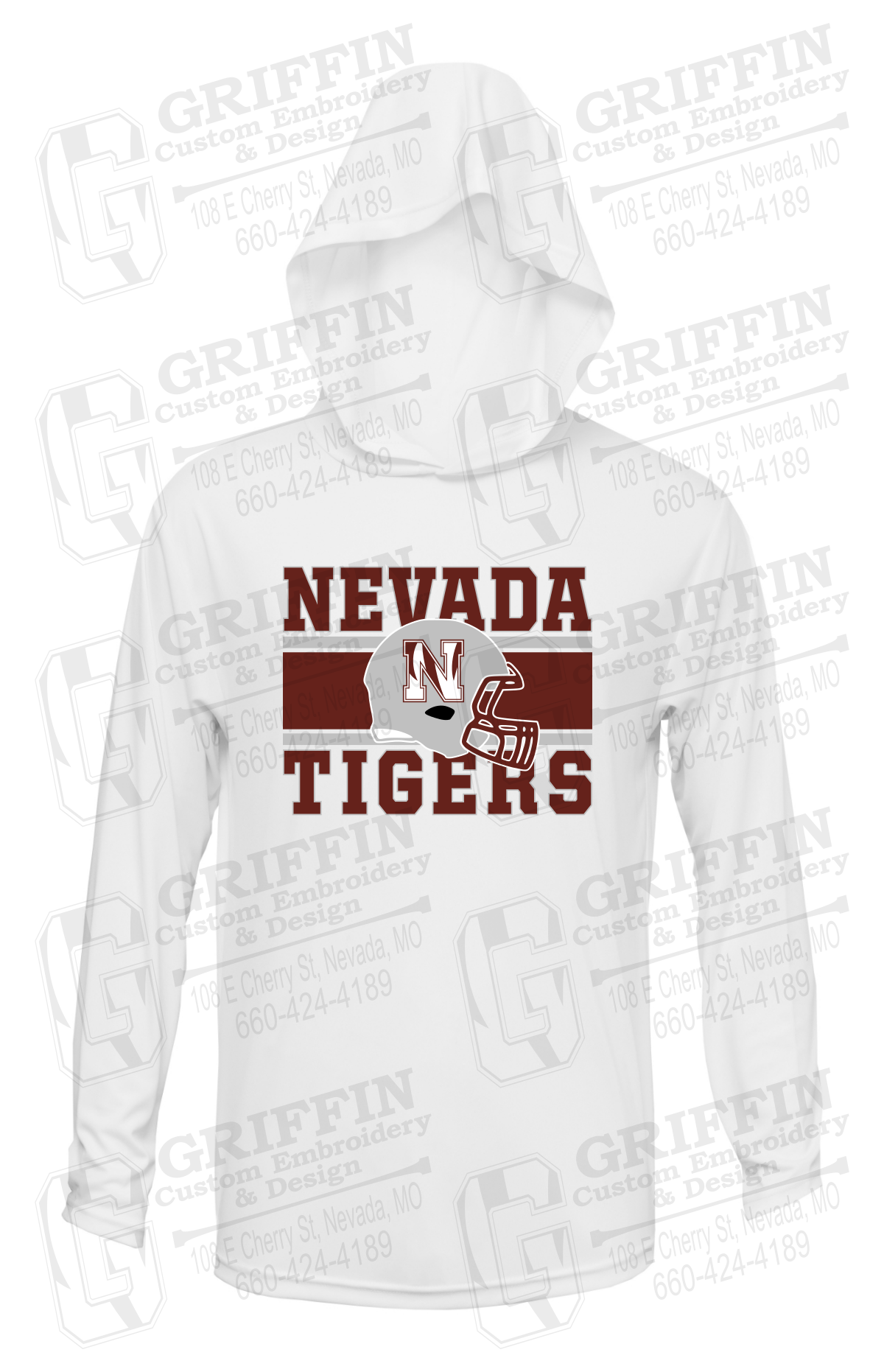 Dry-Fit T-Shirt Hoodie - Football - Nevada Tigers 26-F