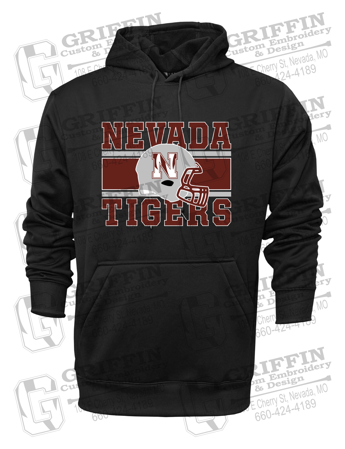 Performance Fleece Hoodie - Football - Nevada Tigers 26-F