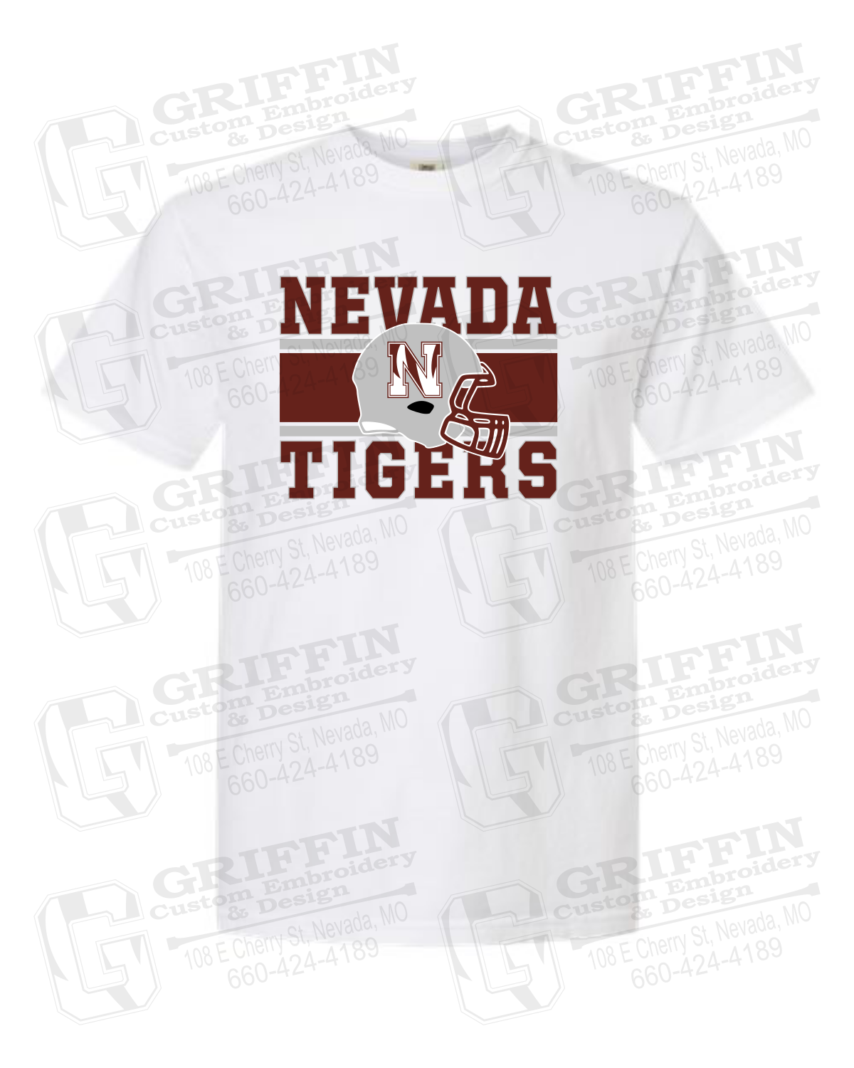 Comfort Colors Short Sleeve T-Shirt - Football - Nevada Tigers 26-F
