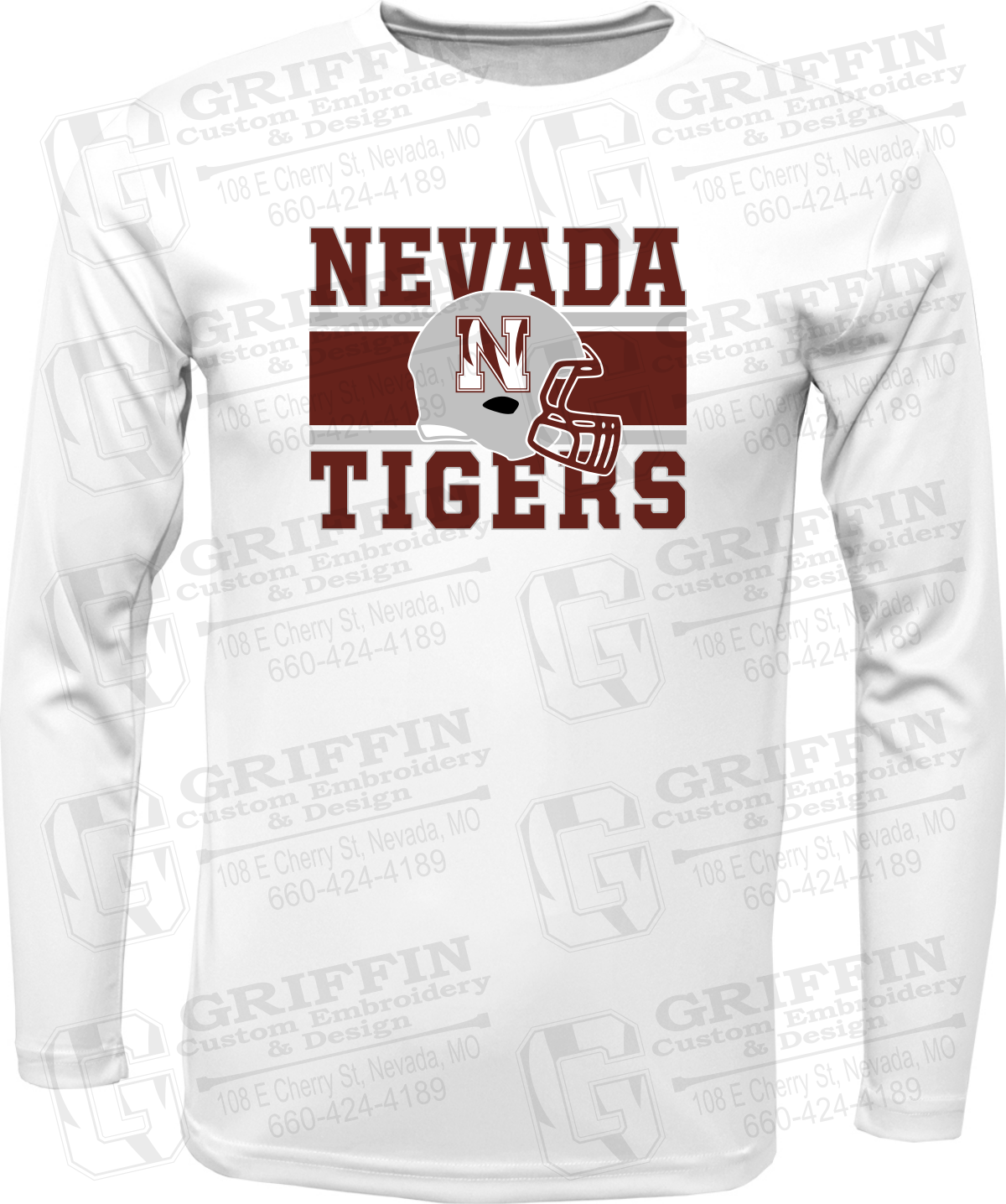 Dry-Fit Long Sleeve T-Shirt - Football - Nevada Tigers 26-F