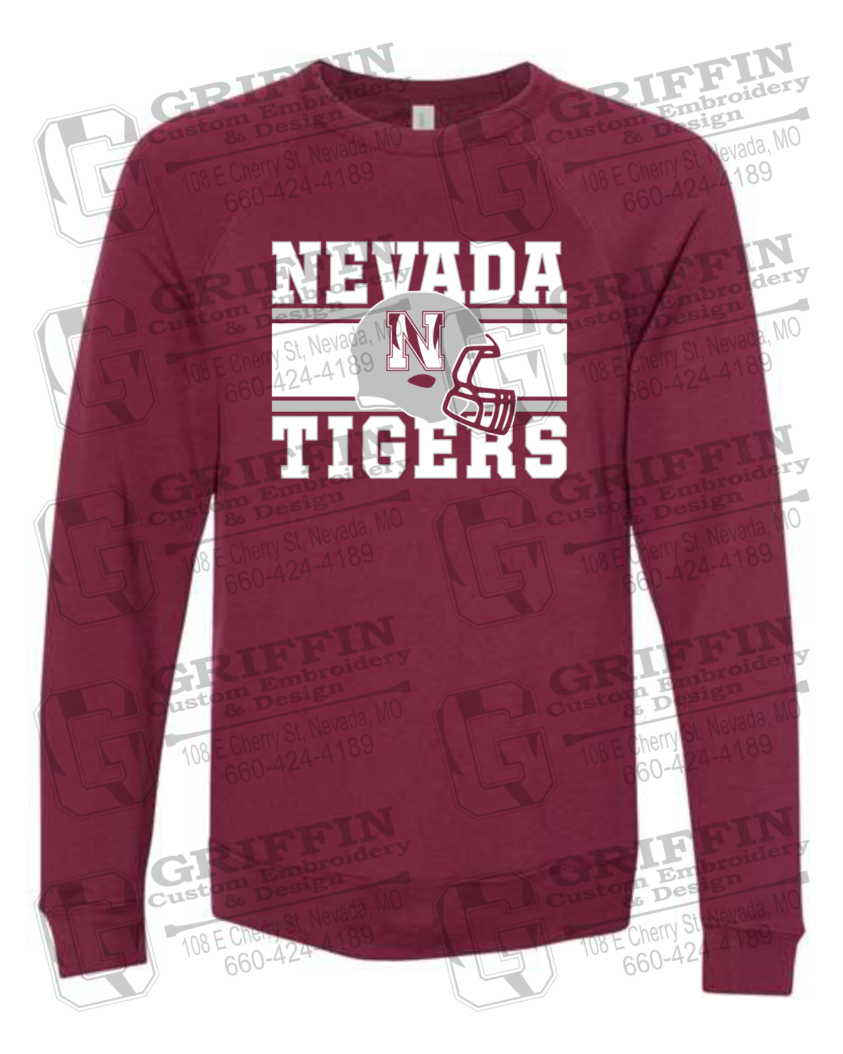 Sponge Fleece Sweatshirt - Football - Nevada Tigers 26-F