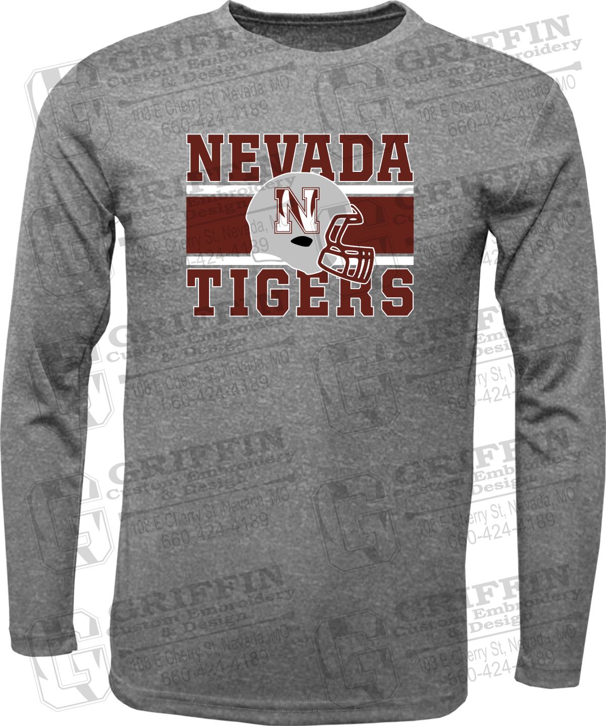 Dry-Fit Long Sleeve T-Shirt - Football - Nevada Tigers 26-F