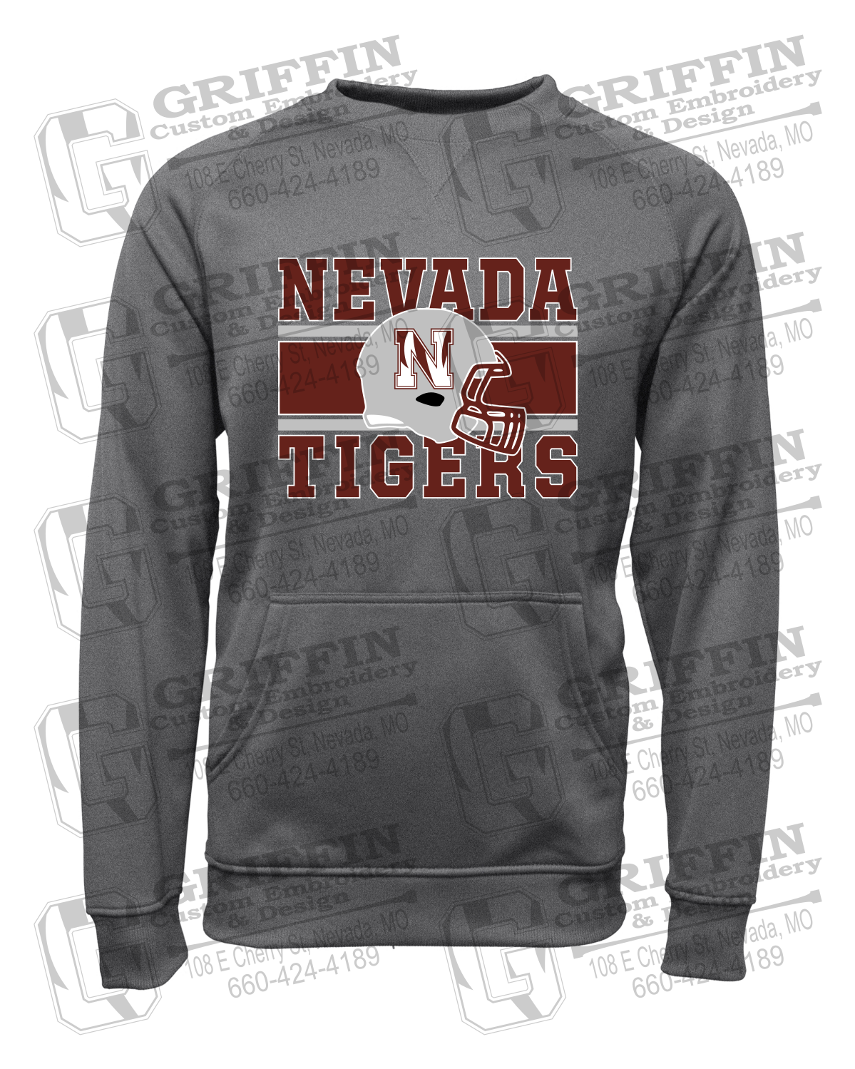 Performance Fleece Sweatshirt - Football - Nevada Tigers 26-F