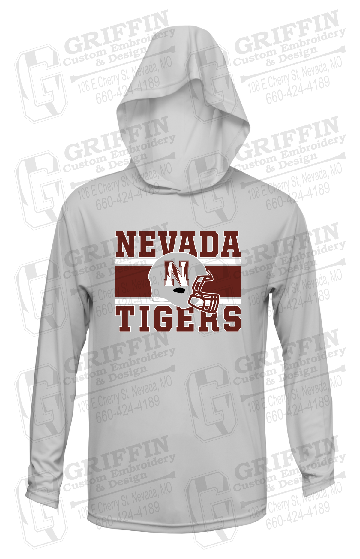 Dry-Fit T-Shirt Hoodie - Football - Nevada Tigers 26-F