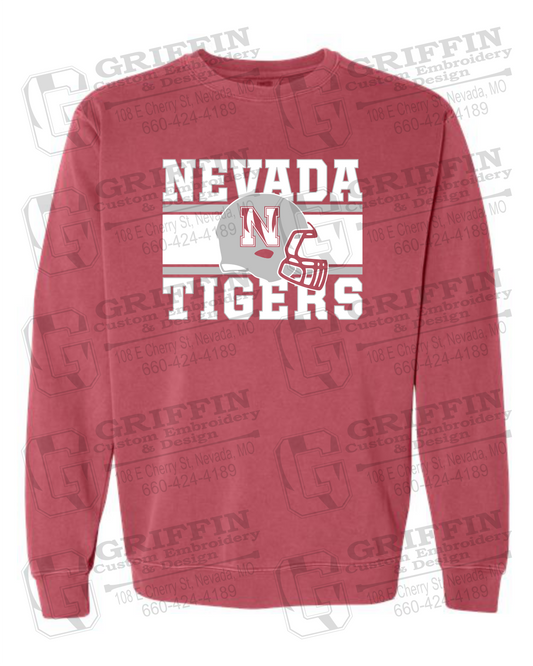 Comfort Colors Crewneck Sweatshirt - Football - Nevada Tigers 26-F