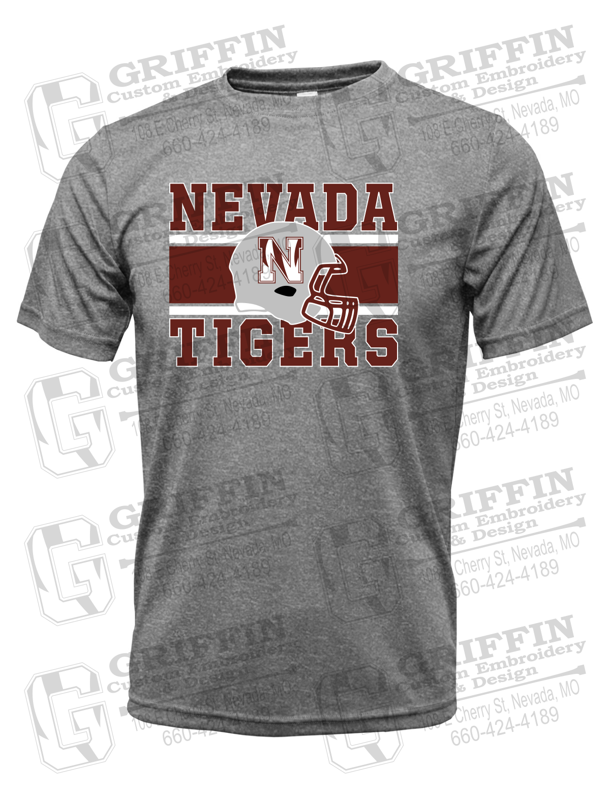 Dry-Fit Short Sleeve T-Shirt - Football - Nevada Tigers 26-F