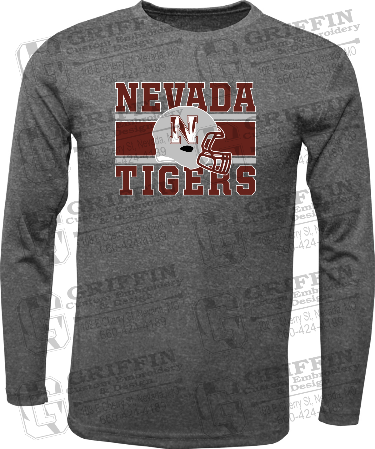 Dry-Fit Long Sleeve T-Shirt - Football - Nevada Tigers 26-F