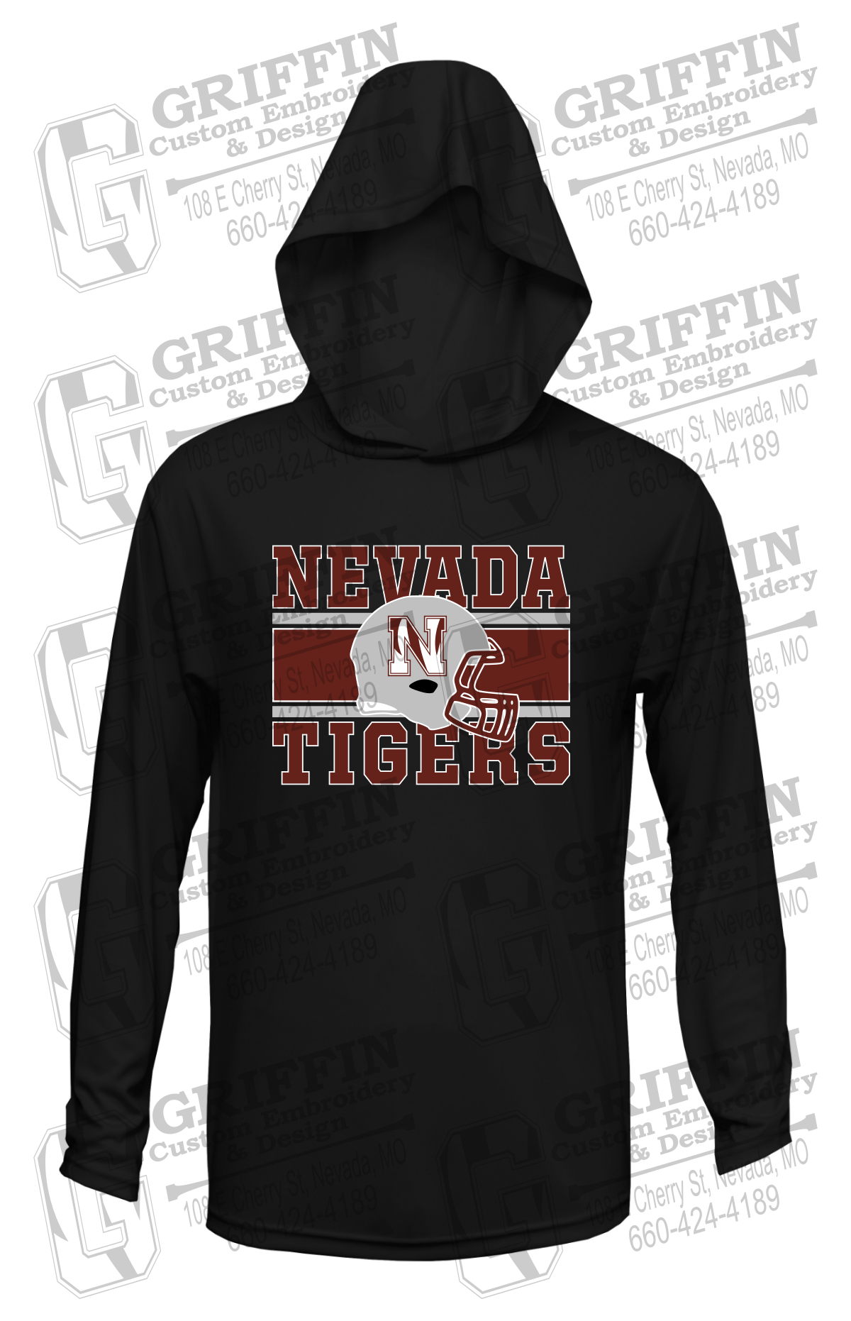 Dry-Fit T-Shirt Hoodie - Football - Nevada Tigers 26-F