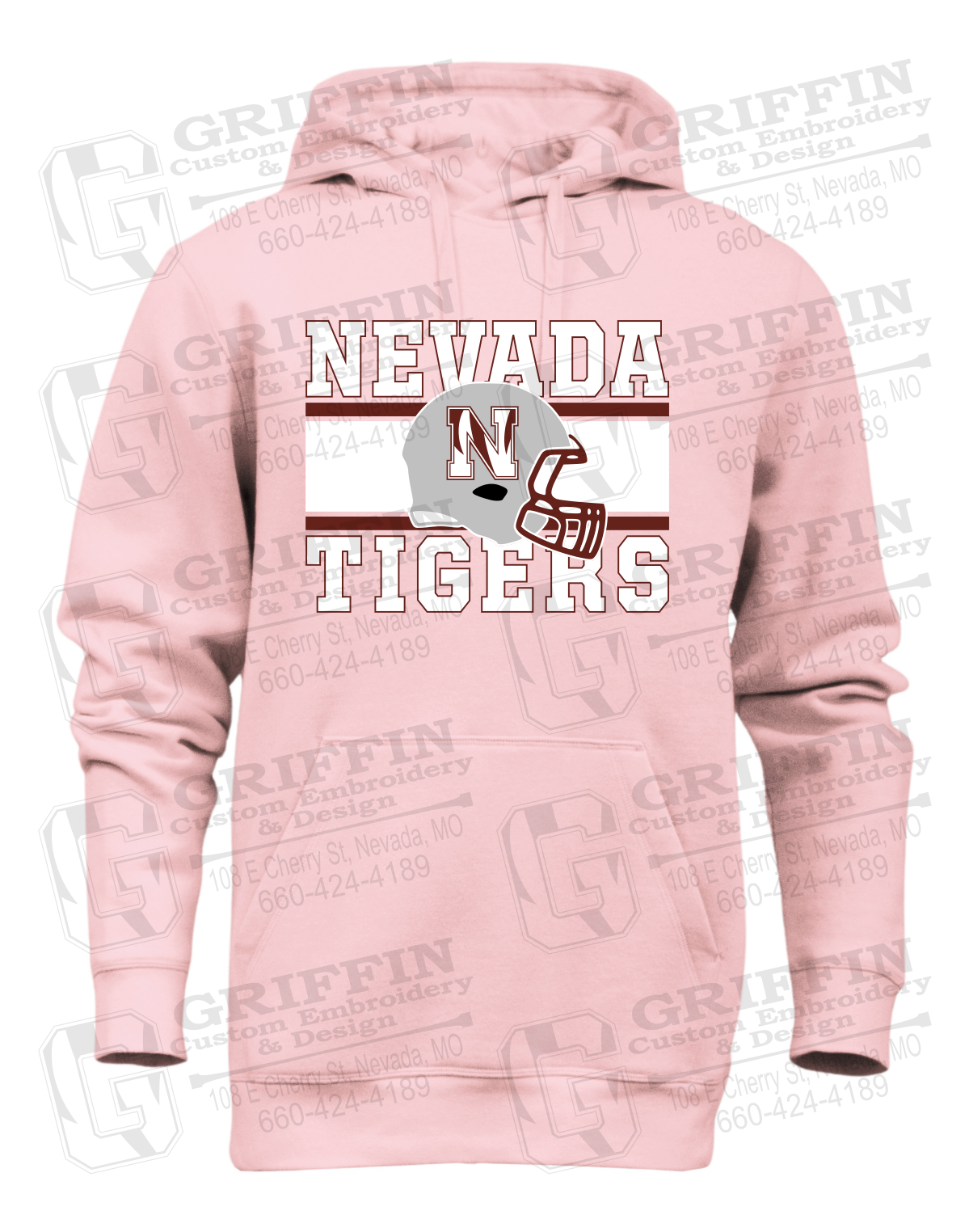 Heavyweight Fleece Hoodie - Football - Nevada Tigers 26-F