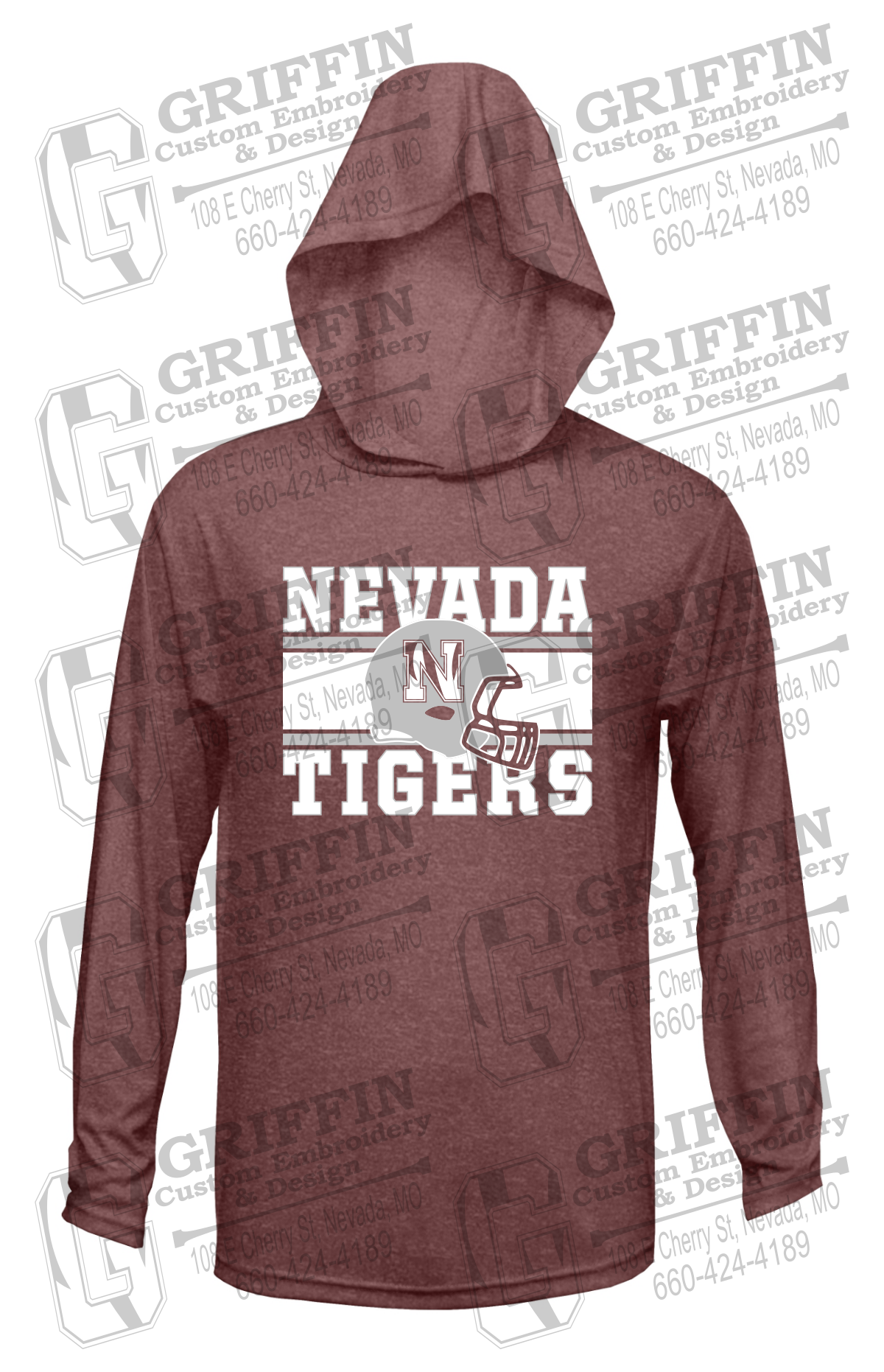 Dry-Fit T-Shirt Hoodie - Football - Nevada Tigers 26-F