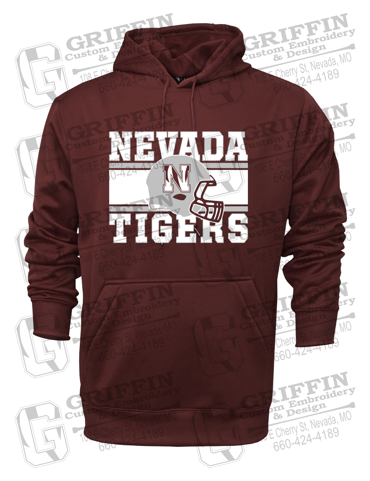 Performance Fleece Hoodie - Football - Nevada Tigers 26-F