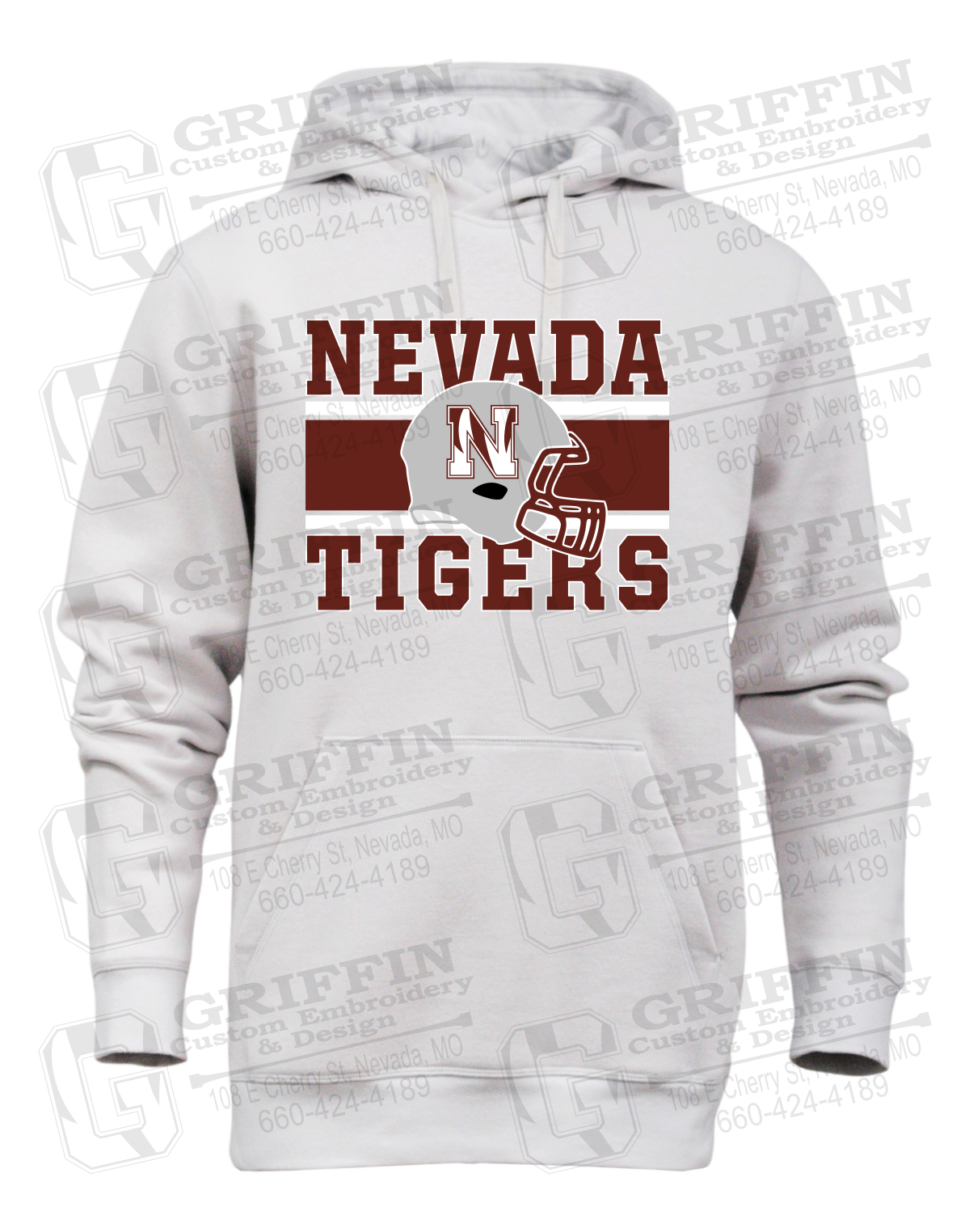 Heavyweight Fleece Hoodie - Football - Nevada Tigers 26-F