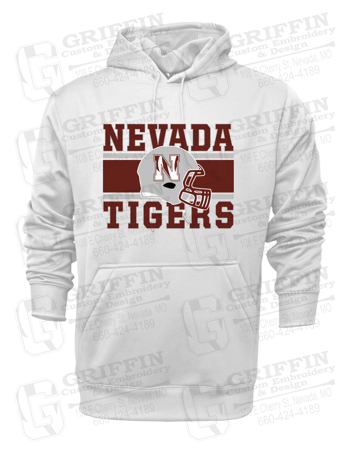 Performance Fleece Hoodie - Football - Nevada Tigers 26-F
