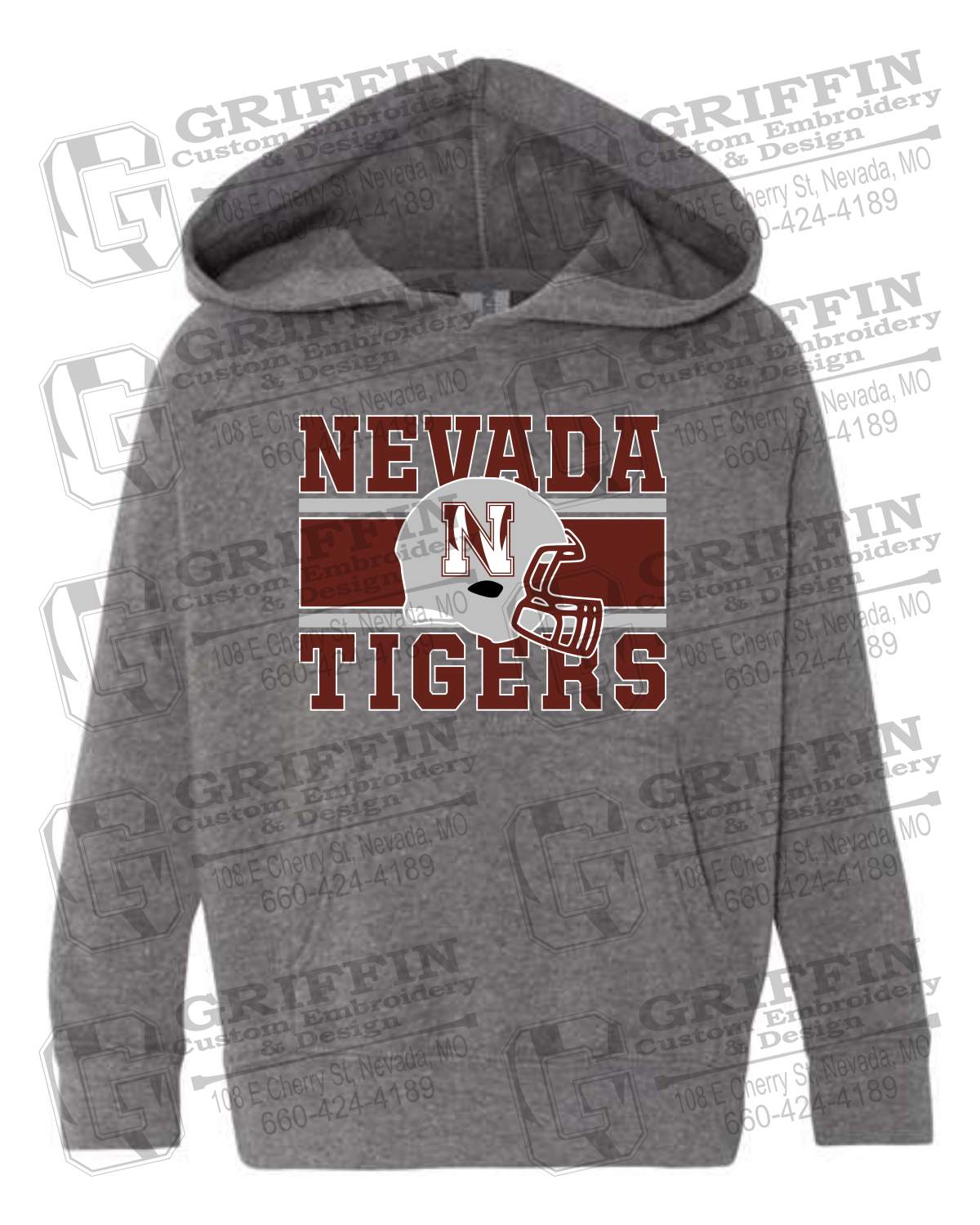 Toddler Hoodie - Football - Nevada Tigers 26-F