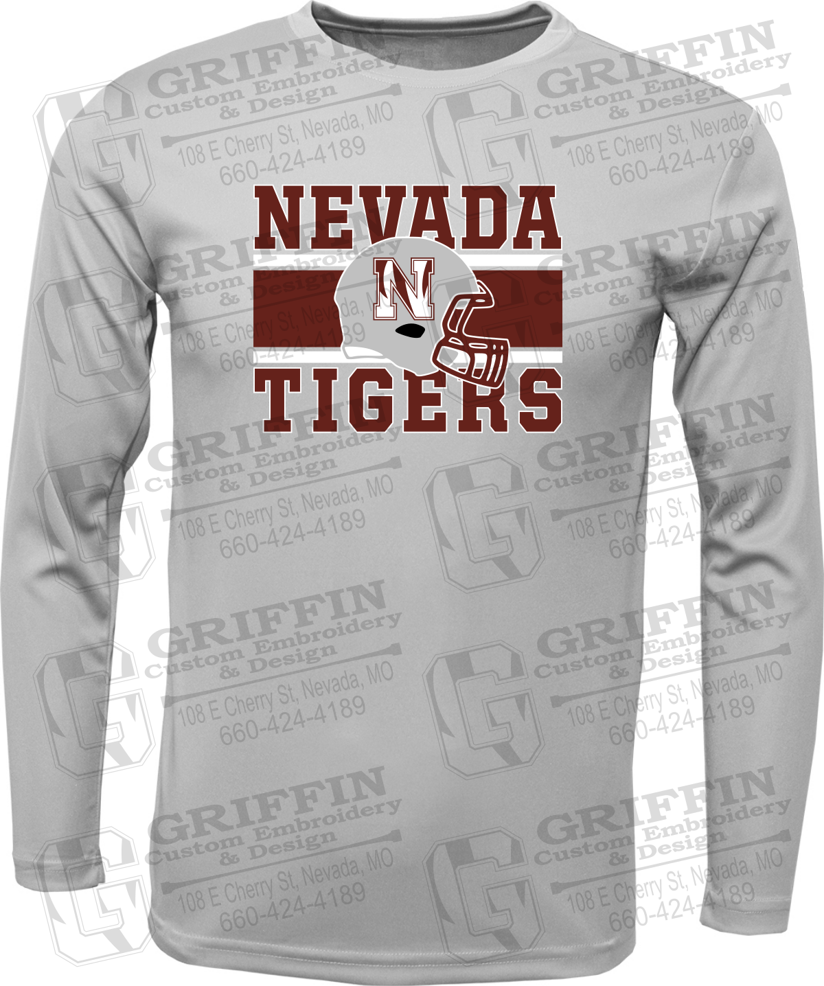 Toddler Dry-Fit Long Sleeve T-Shirt - Football - Nevada Tigers 26-F