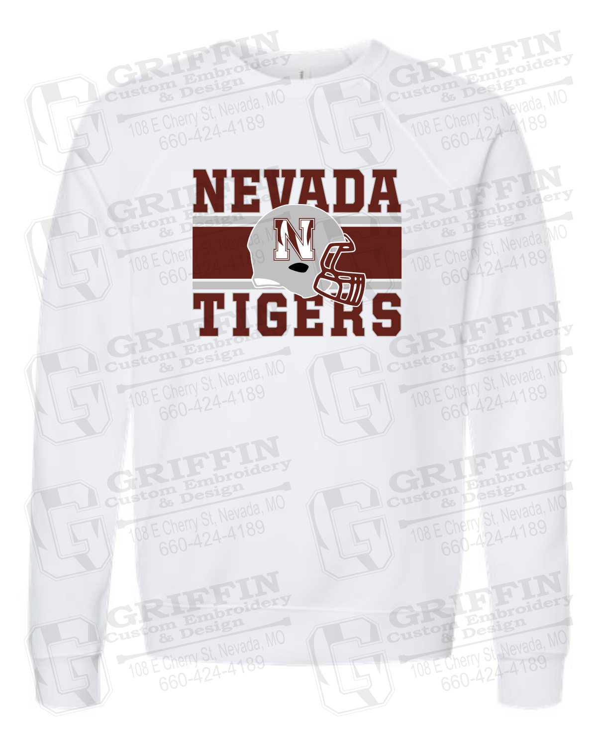 Sponge Fleece Sweatshirt - Football - Nevada Tigers 26-F
