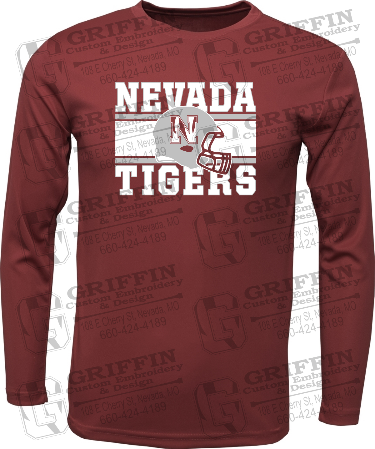 Dry-Fit Long Sleeve T-Shirt - Football - Nevada Tigers 26-F
