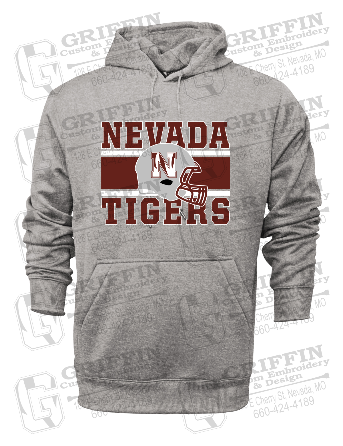 Performance Fleece Hoodie - Football - Nevada Tigers 26-F