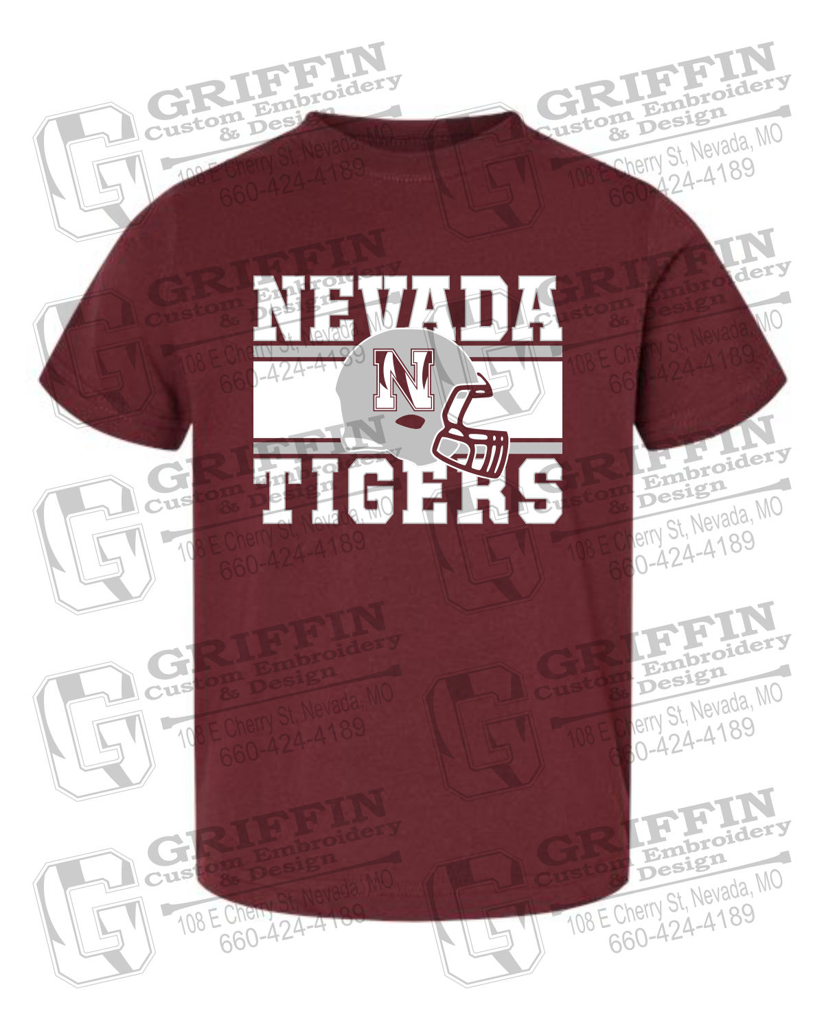 Toddler/Infant Cotton T-Shirt - Football - Nevada Tigers 26-F